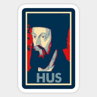 Jan Hus Political Parody Sticker